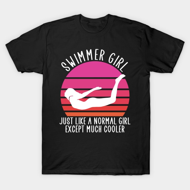 swimming girl T-Shirt by Jabinga